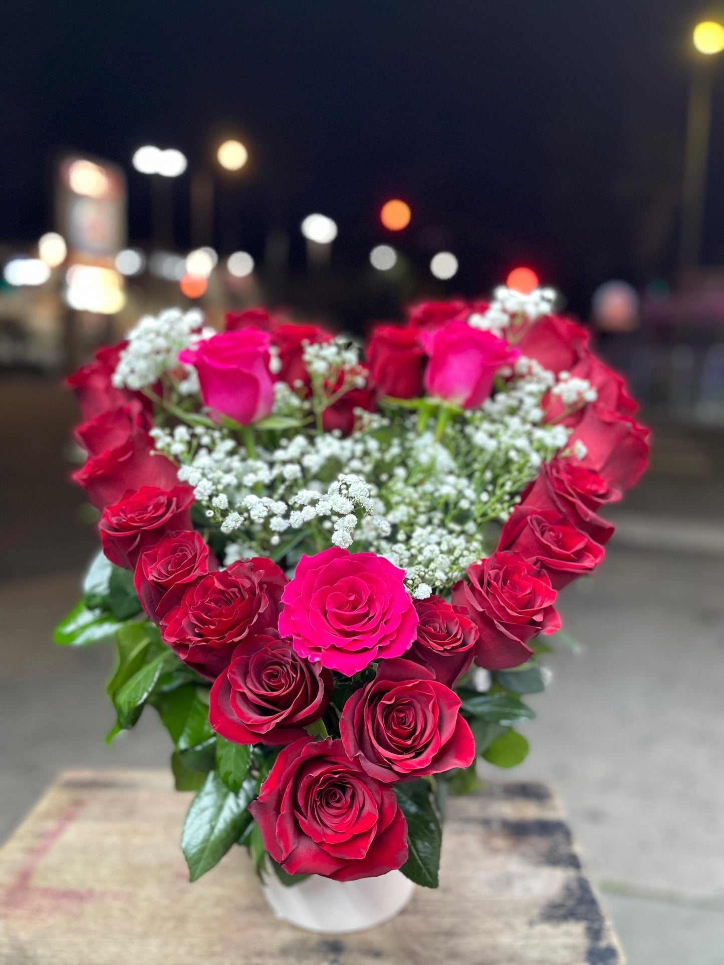 Hearth Arrangement of Premium Red Roses image 3