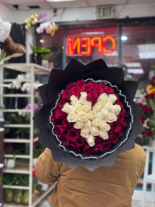 60 roses bouquet buchón image 1