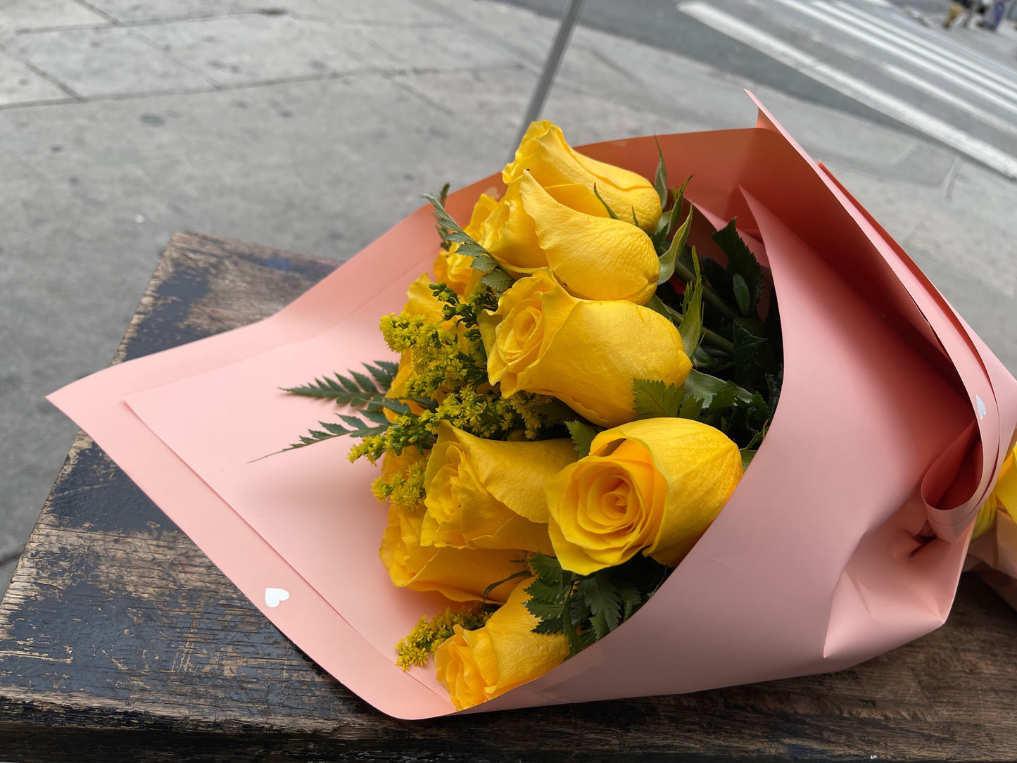 15 Sunshine Premium Roses Bouquet Wrapped in Special Paper image 3