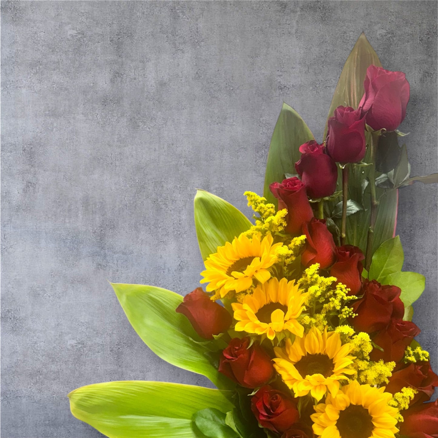 Premium Sunflowers and Roses arrangement image 4