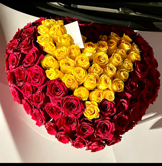 100 Beautiful Roses in a hearth Box image 1