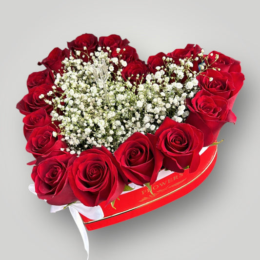 Classic Heart Arrangement of Premium Roses image 1