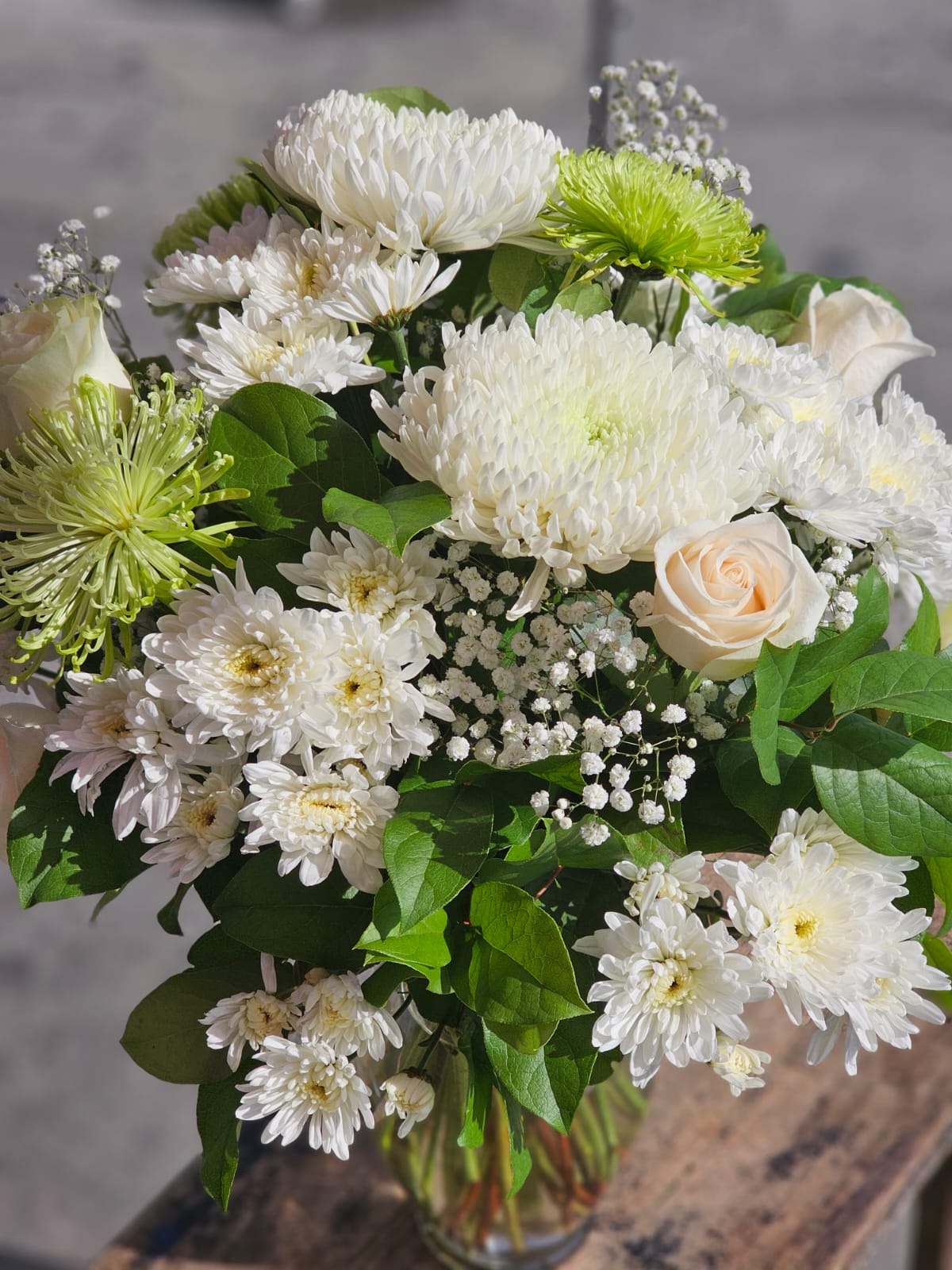 White Roses and moms plus other flowers to enhance beauty image 2
