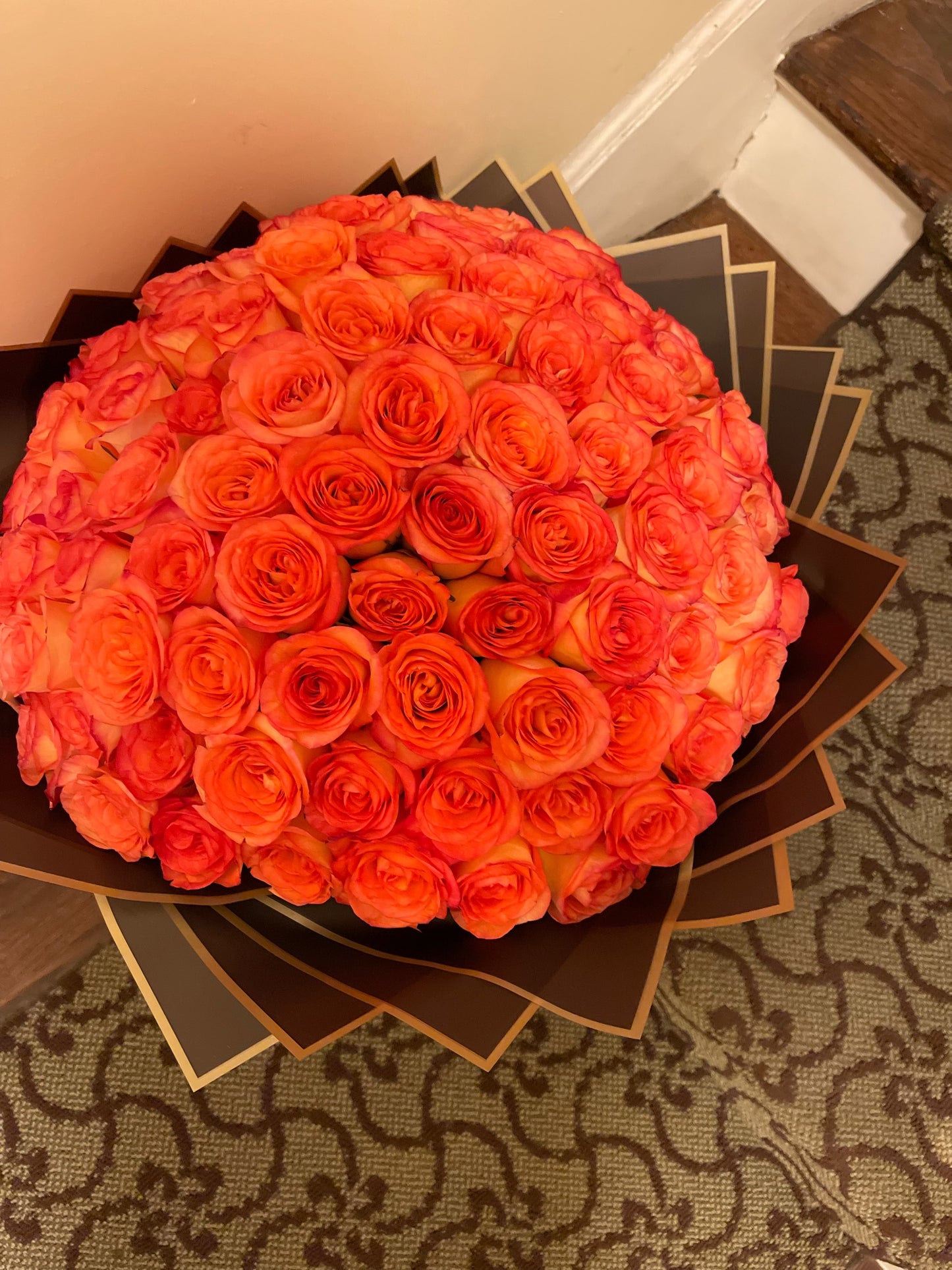 100 Premium Sky Fire Roses long Stem image 6