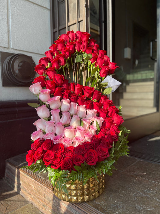 100 Luxurious Premium Roses Arrangement call or text to initial name image 1