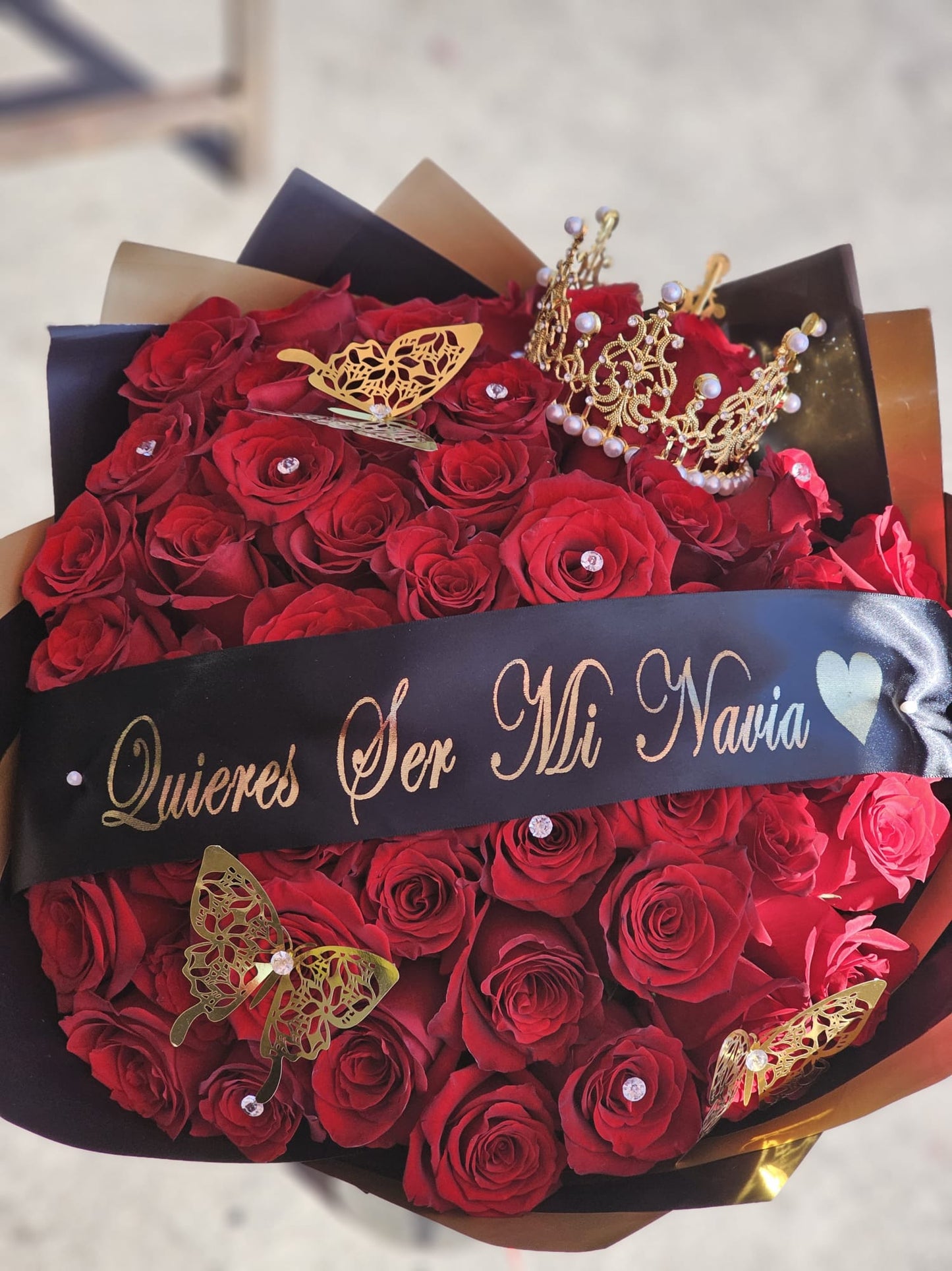 50 Rosas Ramo Buchón De Propuesta / 51 Roses Beautiful PROPOSAL BUCHÓN image 0