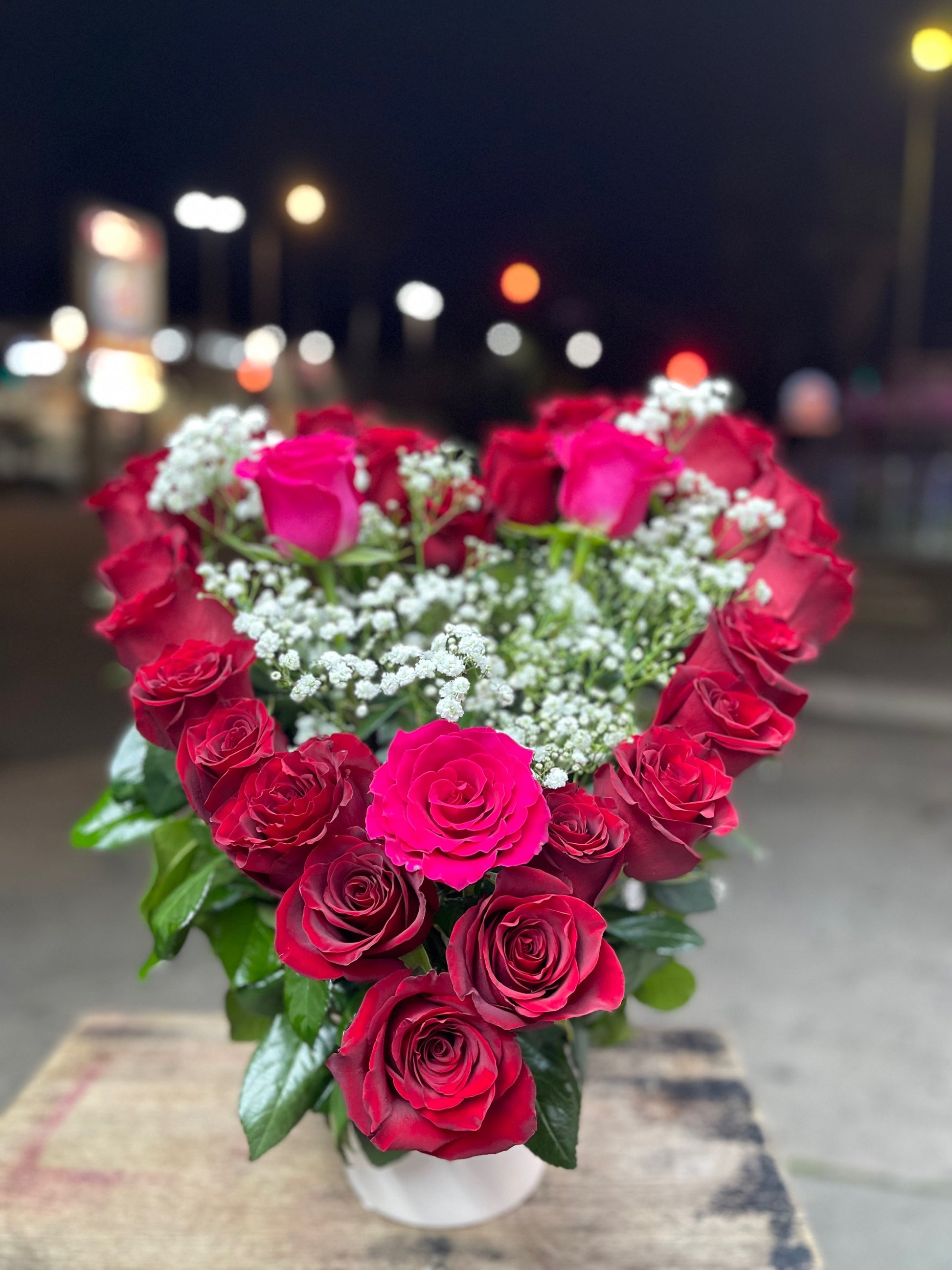 Hearth Arrangement of Premium Red Roses  image 3