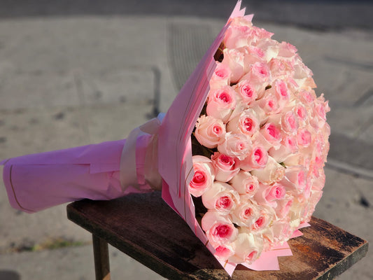 100 of Baby pink roses Buchon  image 1