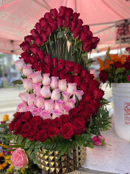 100  Luxurious Premium Roses Arrangement call or text to initial name  image 0