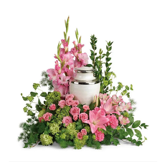 Serenity Urn Flower Arrangement Special Request  image 0