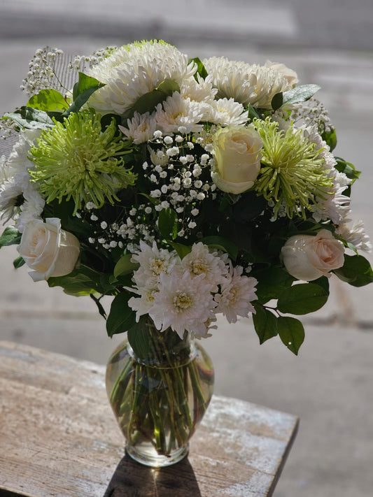 White Roses and moms plus other flowers to enhance beauty  image 0