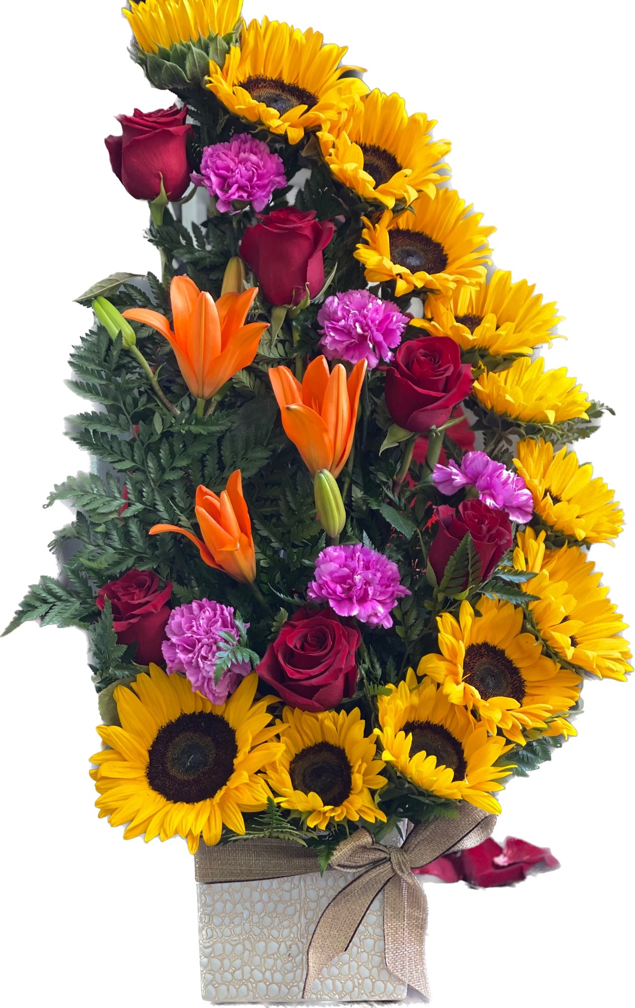 Sunflower Stairway Floral Arrangement  (available only before 6pm for same day) image 0