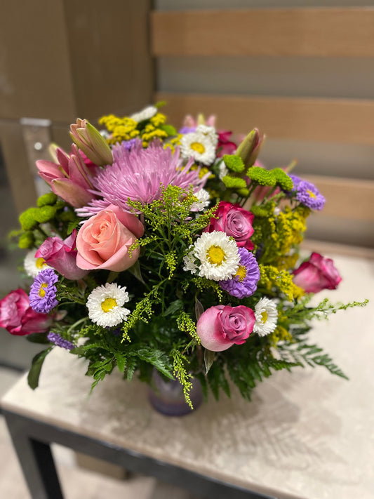Pinkwish Flowers for her office ￼ image 0