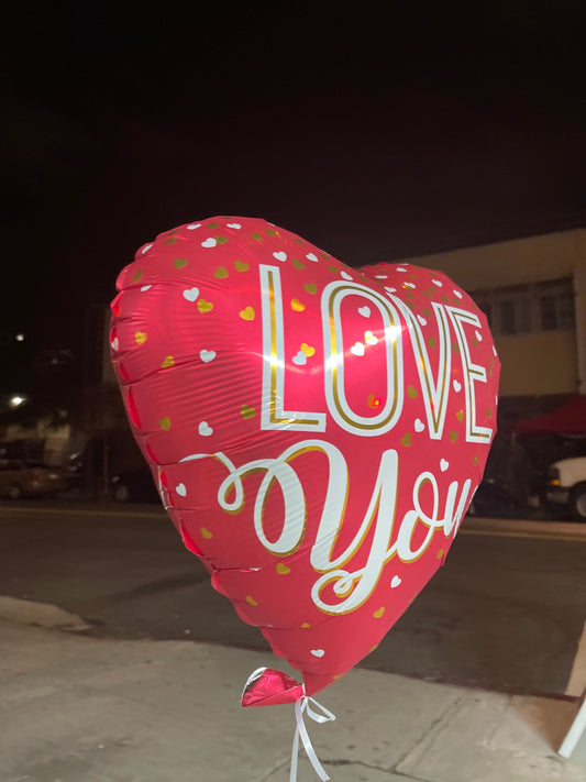I LOVE YOU Balloon Maylar Inflated  image 0