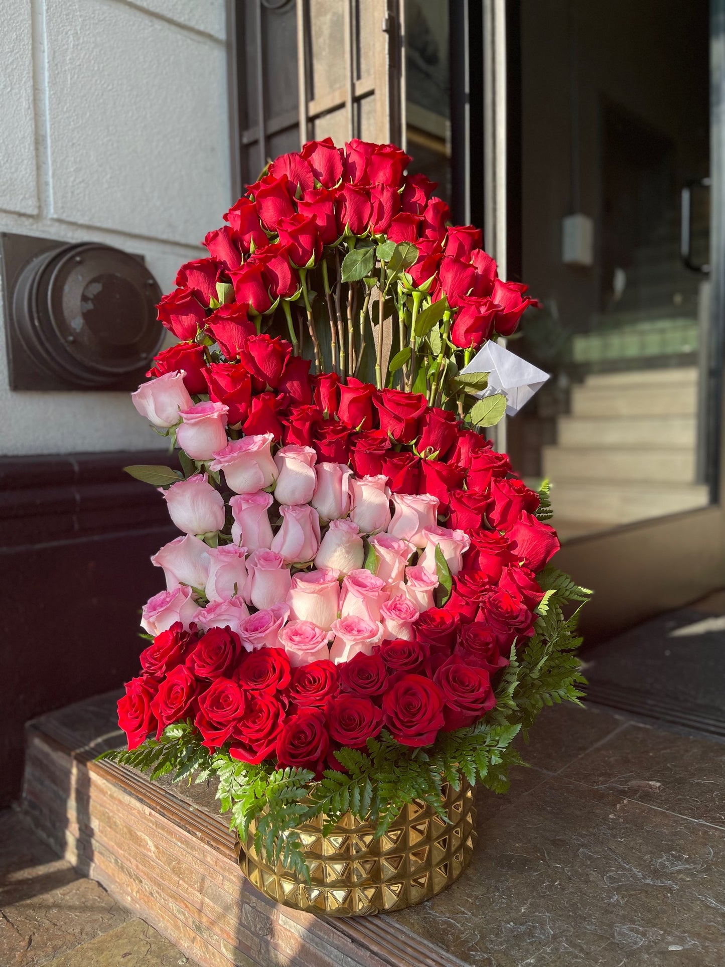100  Luxurious Premium Roses Arrangement call or text to initial name  image 1