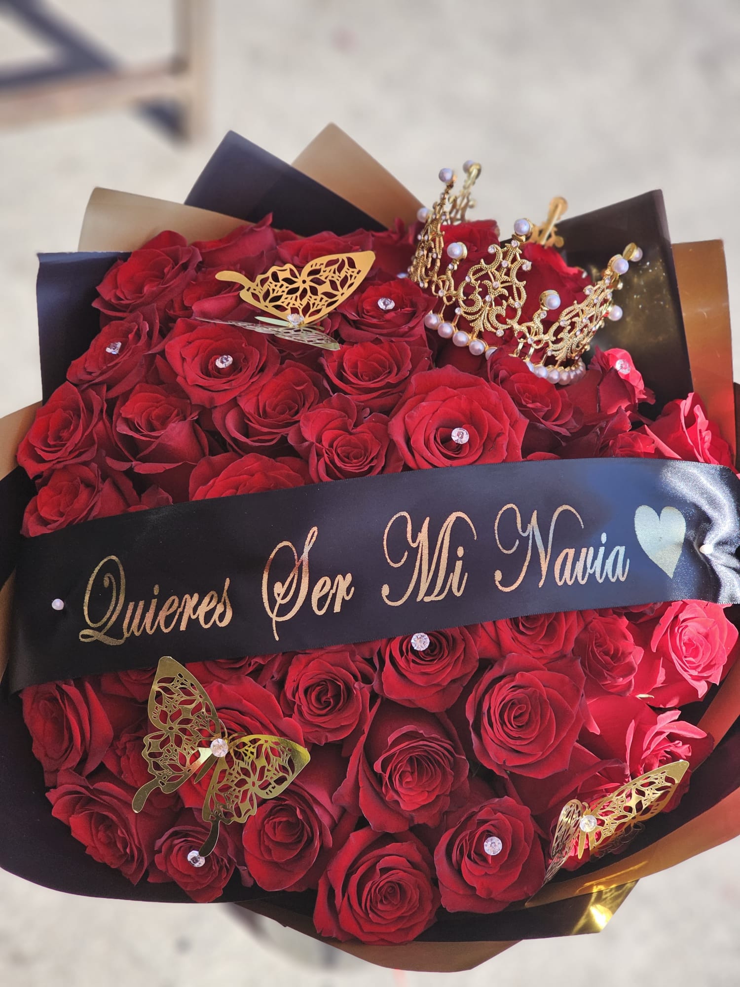 50 Rosas Ramo Buchón De Propuesta / 51 Roses Beautiful PROPOSAL BUCHÓN image 0