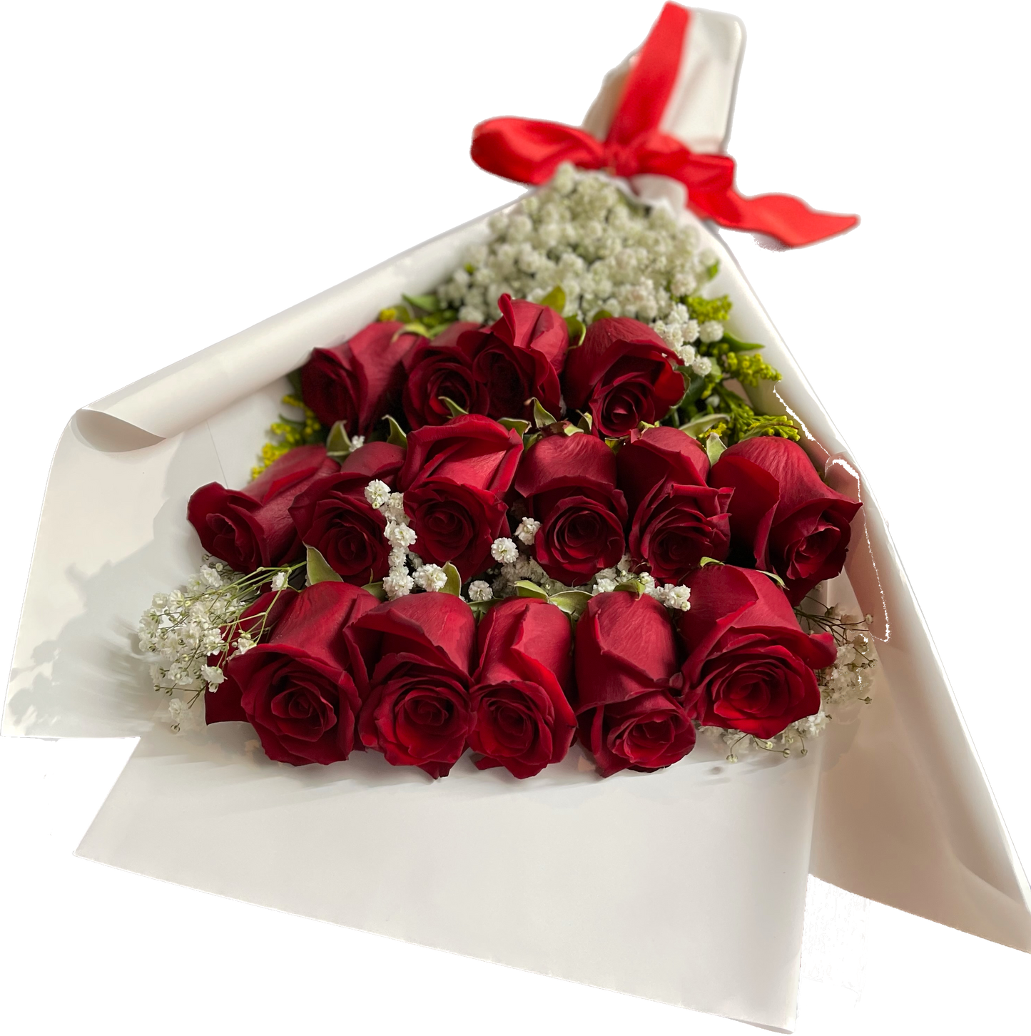 15 Premium Deep Red Roses Bouquet image 0