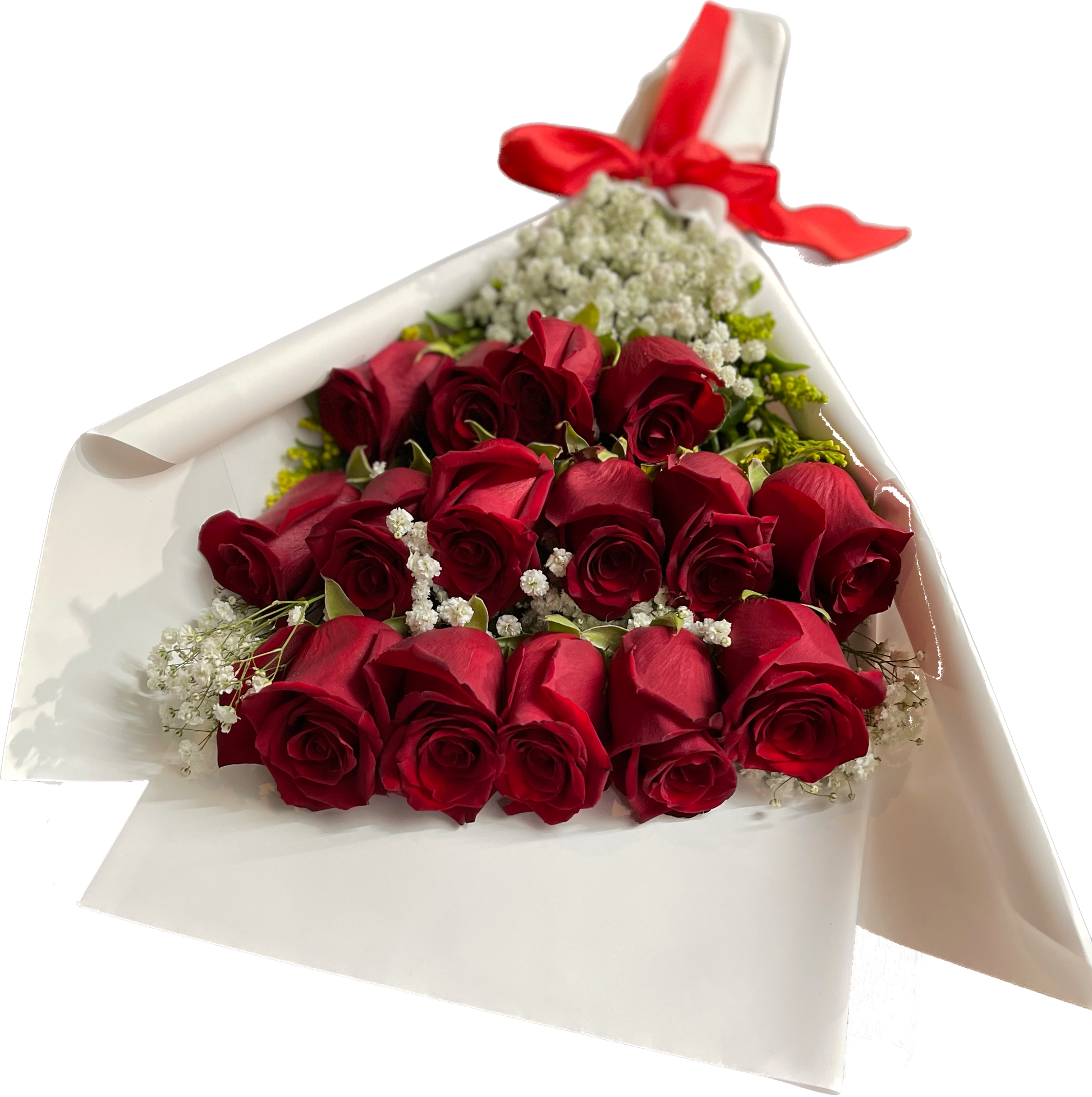 15 Premium Deep Red Roses Bouquet image 0