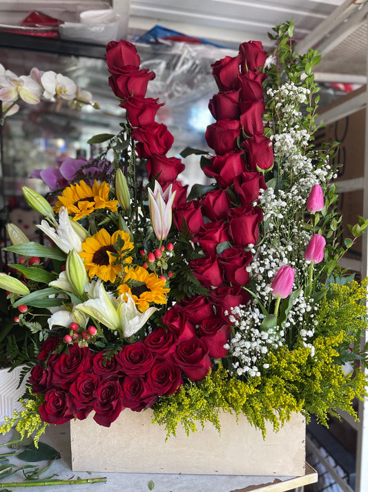 Initial Roses Arrangement the finest roses  image 1